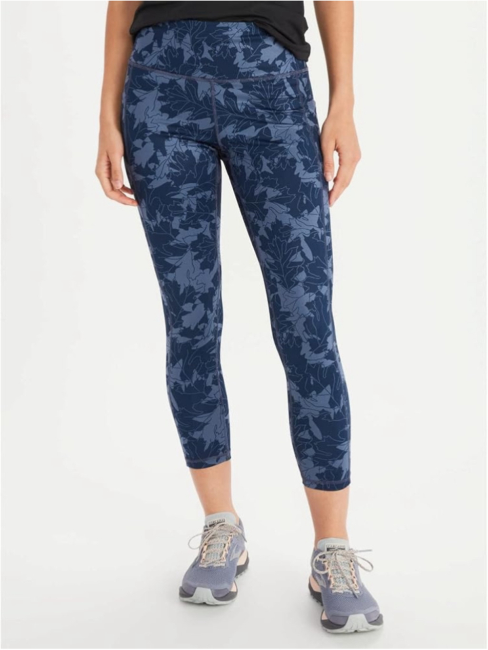 Marmot Rock Haven 7/8 Tights 1X Storm Leaf Blue Floral